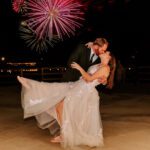 A Vibrant Fall Wedding at C&C by the Lake: Bright Pink and Red Hues, a Bubble Exit, and a Stunning Fireworks Finale