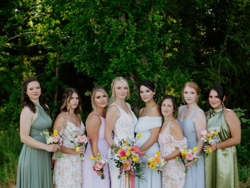 Stunning palette of wedding bouquets by C&C by the Lake