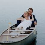 Romantic Canoe Sendoff at C&C by the Lake: Arkansas wedding venue